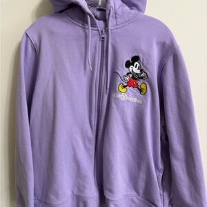 Disney Lavender Mickey Mouse Zip-Up Hoodie